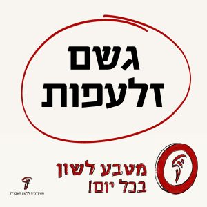 גשם זלעפות מטבע לשון בכל יום 1
