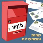 שמות ומשמעויות- פנחס איור תא דואר אדום עם השם 'פינחס'