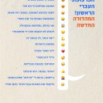 "המילון הפרצופוני העברי הראשון! המהדורה החדשה" כרזה ליום העברית תש"ף נפשי נמלאת רינה ודיצה סונוורתי באבק כוכבים האהבה ממלאת כל נים שבי לשוני נחרצת לעומתך, באתני רוח שטות התפקעתי מצחוק עד קהו חושיי אני בהלם, בתדהמה ובתבהלה לעולם לא יפענחו את רזי מחשבותיי יישר כוחך, לך בכוחך זה. נתהפכו היוצרות ליבי נשבר בקרבי עייף ויגע אנוכי הותרתני במבוכה ובכלימה ראיתי,הבנתי, רות קיבלתי ביישתני, גרמת לי "פדיחה", שאין כמותה תיקנתי את השוגים בגוף מדבר בזמן עתיד