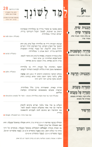 למד לשונך 28