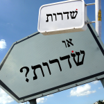 שני שלטים אחד ליד השני שדרות או שדרות?