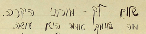 שלום לך מורתי היקרה. מה שלומך, אמה [=ומה] היא עושה.